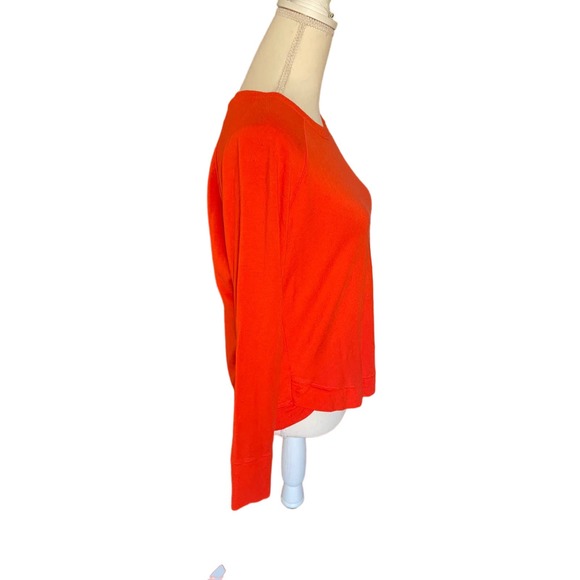 Athleta Womens Relaxed Fit Mindset Sweatshirt Long Sleeve Size M Orange - Picture 4 of 8